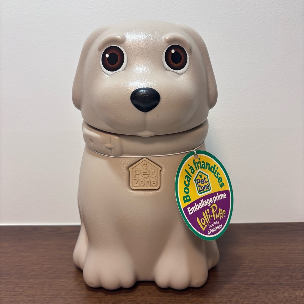 Vintage Pet Zone Plastic Dog Treat Container